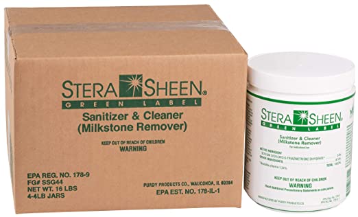 Stera-Sheen Green Label Sanitizer and Cleaner for Ice Cream Machines, Slush Machines And More - 4 lbs Jar,  Case 4 x 4lbs Jars - Canada - Image 5
