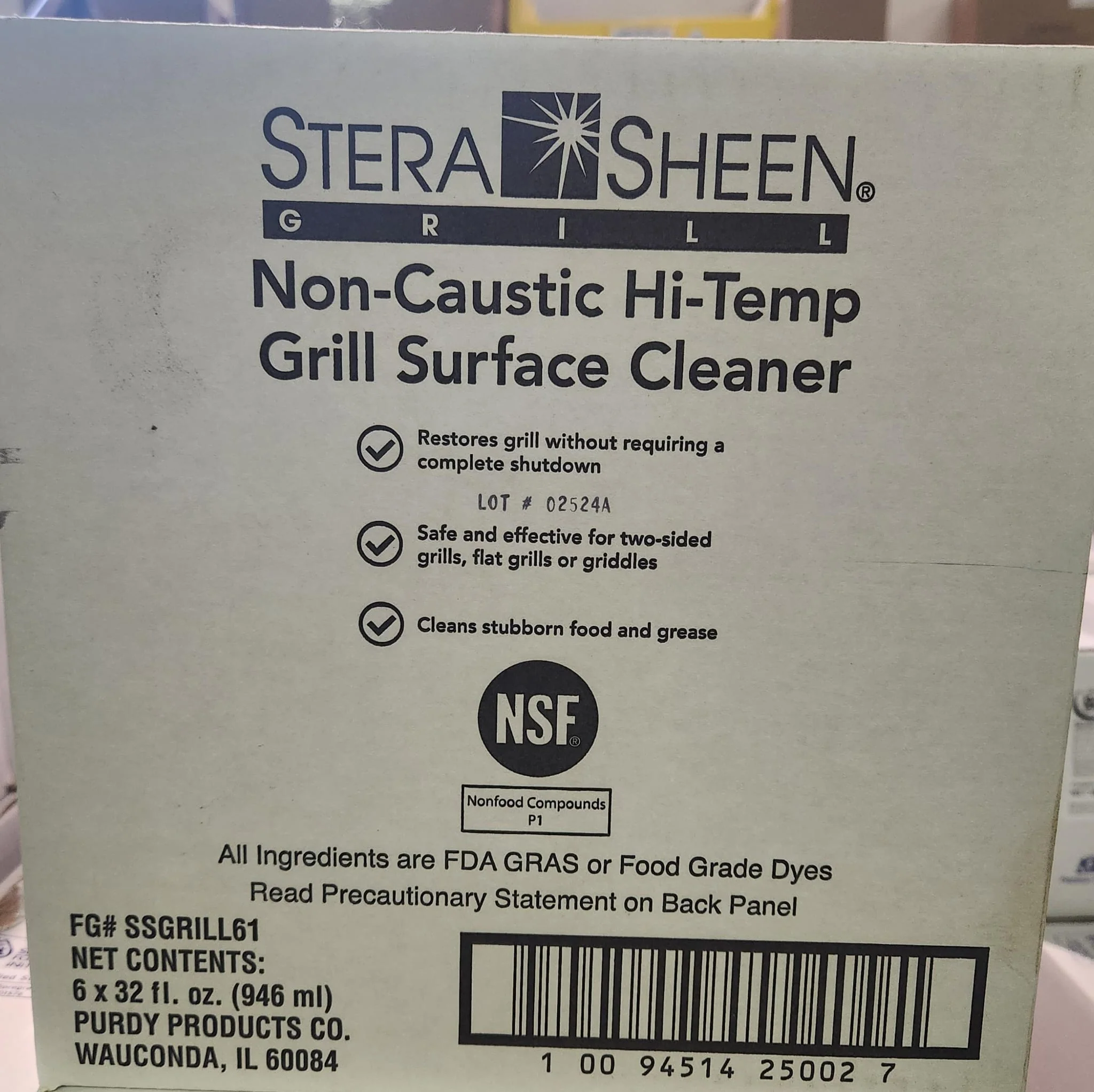 Stera-Sheen Grill Cleaner, Food-Safe, Non-Caustic, Powerful Grill and Griddle Surface Cleaner, Clean Hot Surfaces, 1 x 32 fl oz Bottle - Image 3