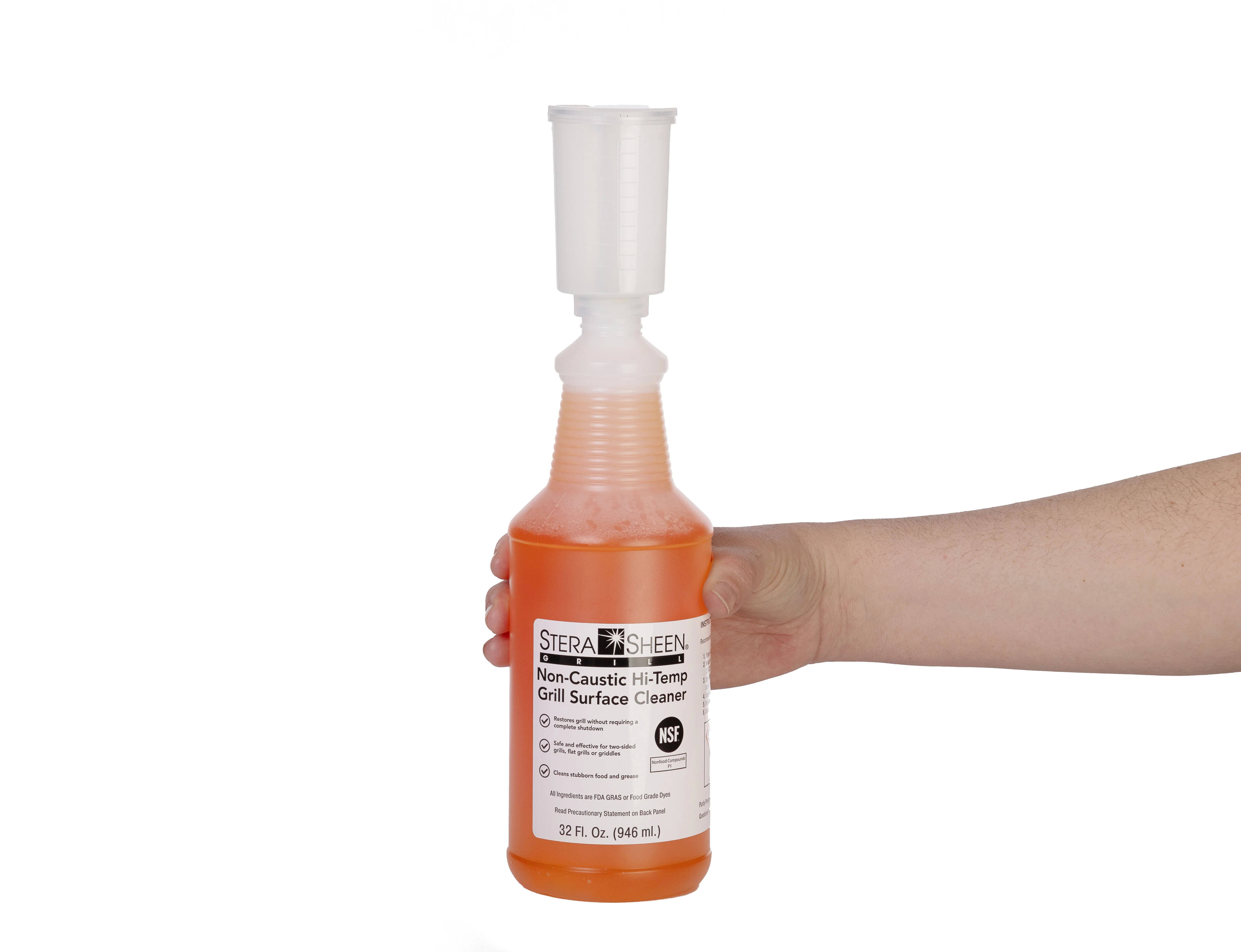 Stera-Sheen Grill Cleaner, Food-Safe, Non-Caustic, Powerful Grill and Griddle Surface Cleaner, Clean Hot Surfaces, 1 x 32 fl oz Bottle - Image 7