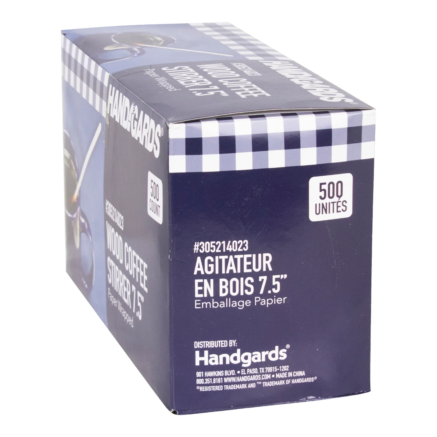 Stirrer Wood Coffee 7.5 in. Wrapped - 10 x 500 count - Handgard - Packaging and Accessories - Restaurant Supplies and Equipment - Canadian Distribution - Image 5