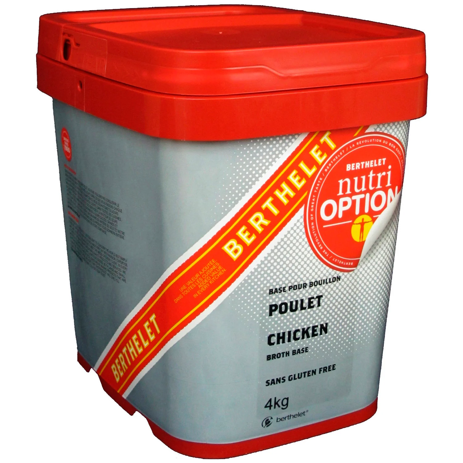 Stock Base Chicken Nutrioption - 1 x 4 kg - Nutri Option - Restaurant and Foodservice Ingredients - Canadian Distribution - Ships Free Within Canada on Orders Above CAD $199