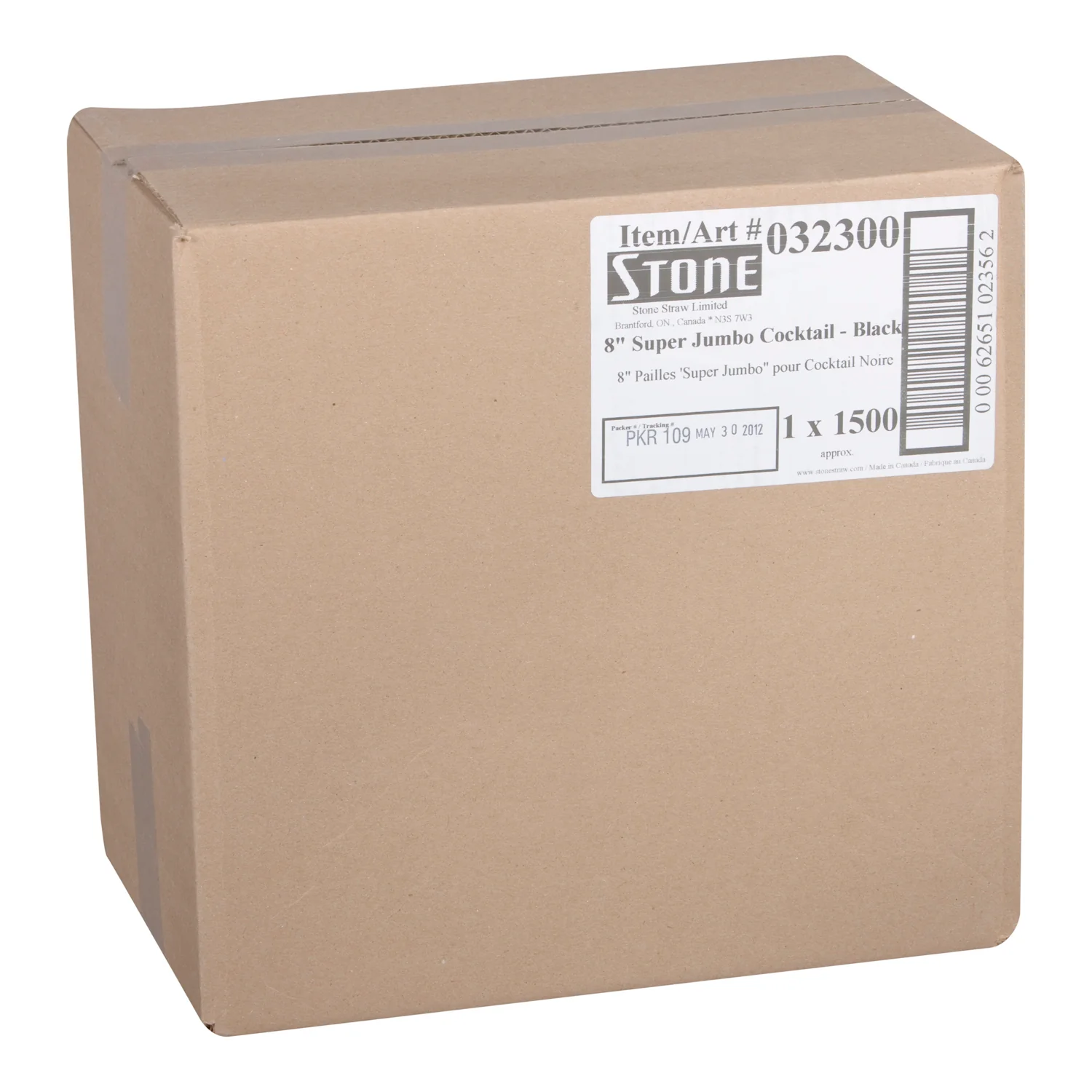 Straw Jumbo Black 8 in. - 1500 x 8 inches - Stone Plastics - Packaging and Accessories - Restaurant Supplies and Equipment - Canadian Distribution - Image 3