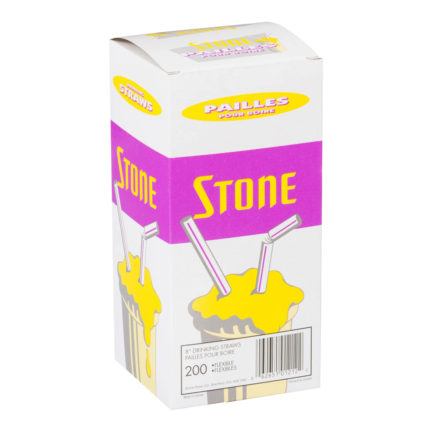 Straw Unwrapped Flexible 8 in. - 9 x 200 count - Stone Plastics - Packaging and Accessories - Restaurant Supplies and Equipment - Canadian Distribution - Image 4