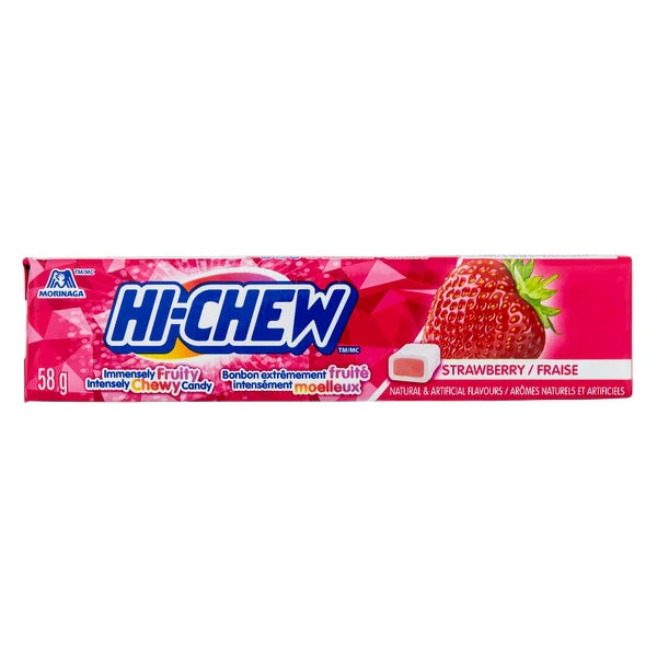 Strawberry Candy - 48 × 58 g - Hi-Chew - Canadian Distribution - Ships Free Within Canada on Orders Above CAD $199