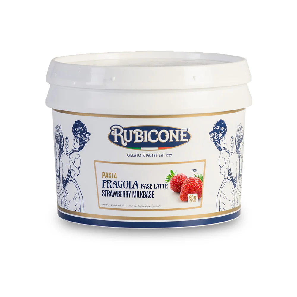 "PRE-ORDER" Strawberry Milkbase No Seeds Paste - Fruit Gelato Pastes - Case of 2 x 3 KG Buckets - Rubicone Canada - Ships Free Within Canada on Orders Above CAD $199