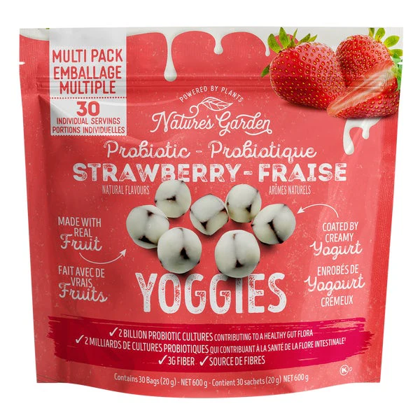 Strawberry Yoggies - 120 x 20 g - Nature's Garden - Canadian Distribution - Ships Free Within Canada on Orders Above CAD $199