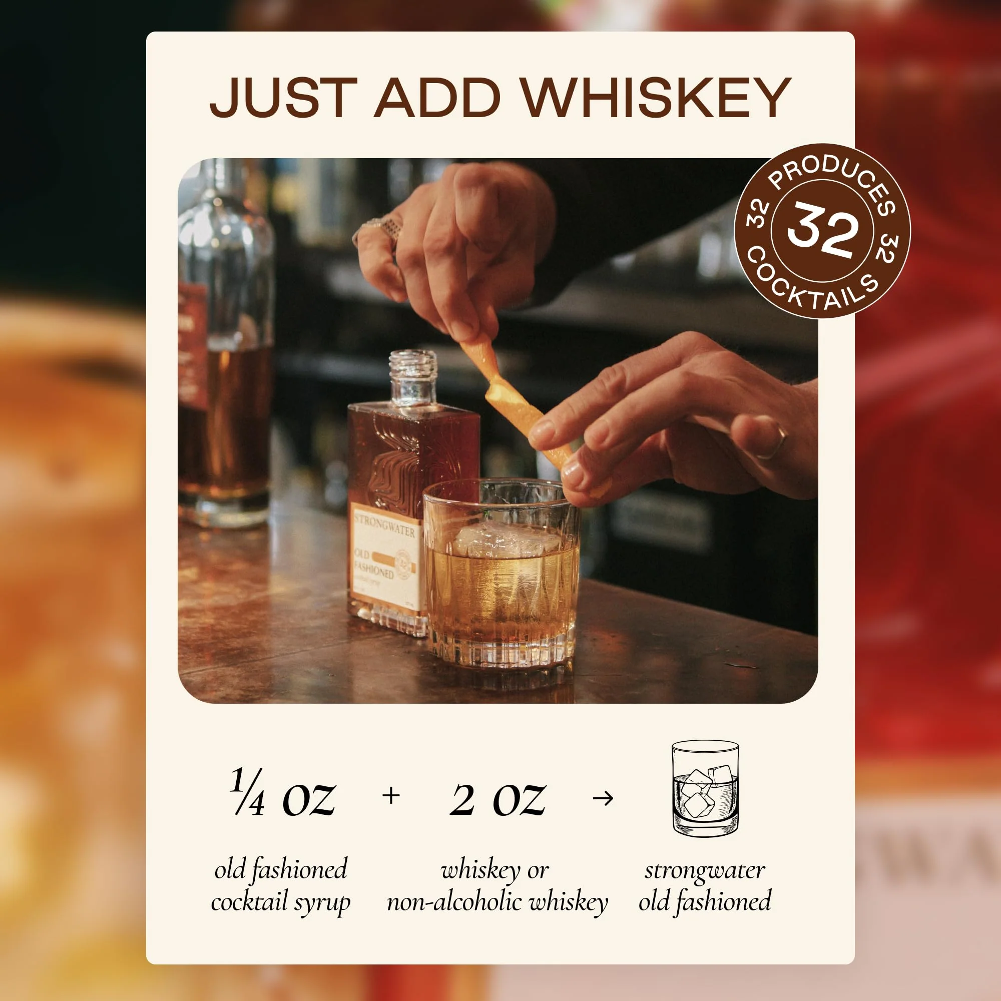 Strongwater – Old Fashioned Mix – Craft Syrup – 8 oz - Canadian Distribution - Ships Free Within Canada on Orders Above CAD $199 - Image 3
