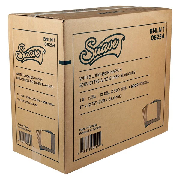 Suave 1-ply Recycled Luncheon Napkins - 12 packs of 500 - Disposables, Restaurant Packaging and Take-Out Supplies - Canadian Distribution - Ships Free Within Canada on Orders Above CAD $199 - Image 3