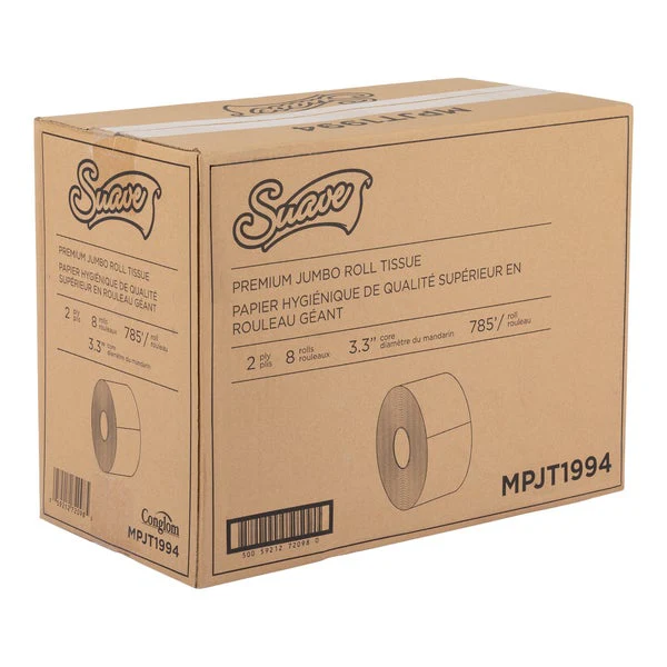 Suave 2-ply Jumbo Toilet Paper - Pack of 8 - Disposables, Restaurant Packaging and Take-Out Supplies - Canadian Distribution - Ships Free Within Canada on Orders Above CAD $199 - Image 2