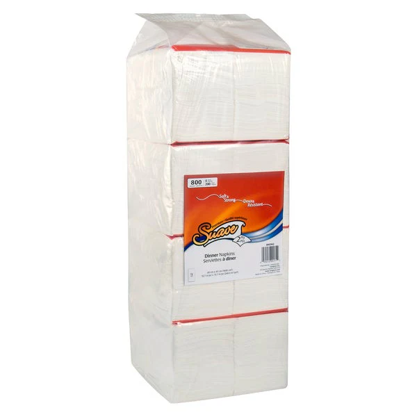 Suave Dinner Napkins 2-ply 1/8 Fold - 4 packs of 200  - Disposables, Restaurant Packaging and Take-Out Supplies - Canadian Distribution - Ships Free Within Canada on Orders Above CAD $199 - Image 3