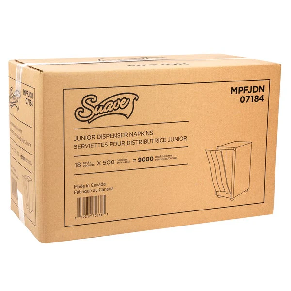 Suave Junior 1-ply Dispenser Napkins - 18 packs of 500 - Disposables, Restaurant Packaging and Take-Out Supplies - Canadian Distribution - Ships Free Within Canada on Orders Above CAD $199 - Image 3