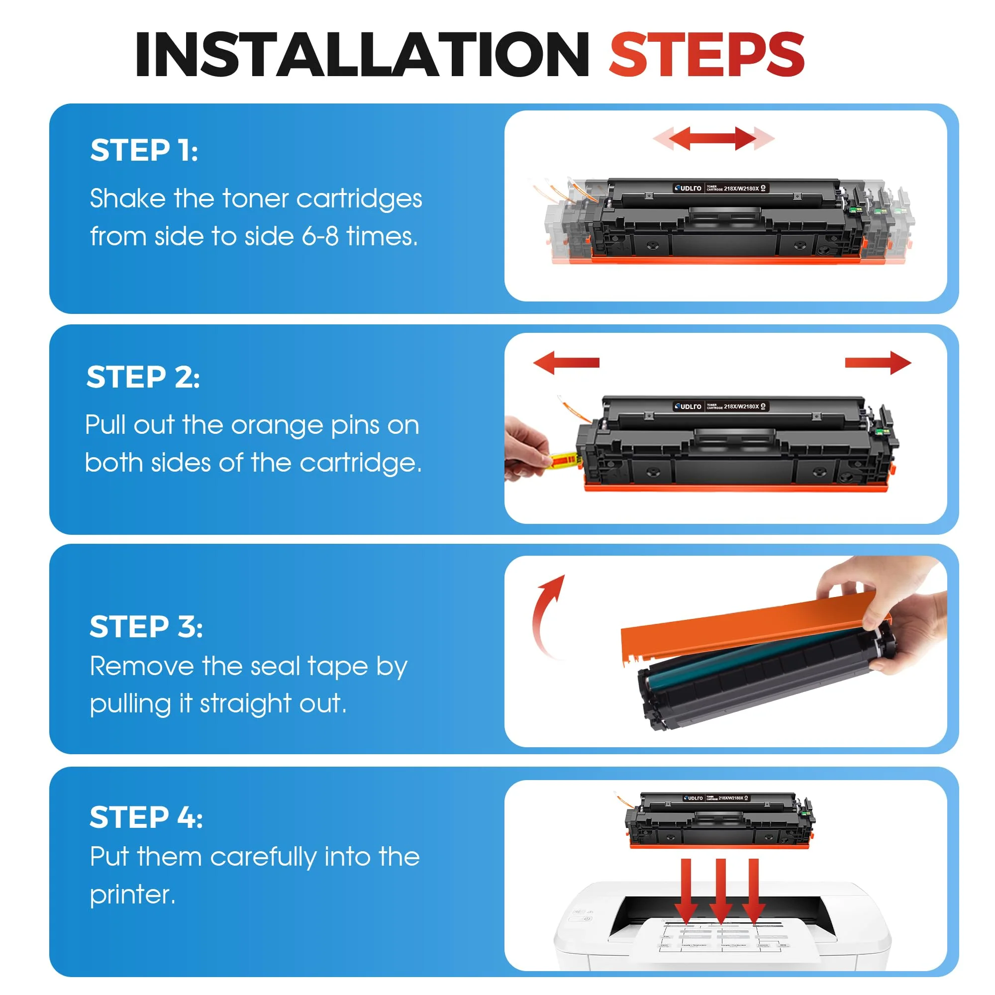 SUDLTO 218X W2180X Black Toner Cartridges with Chip - High Yield 2-Pack for HP Color LaserJet Pro MFP - Canadian Distribution - Ships Free Within Canada on Orders Above CAD $199 - Image 6