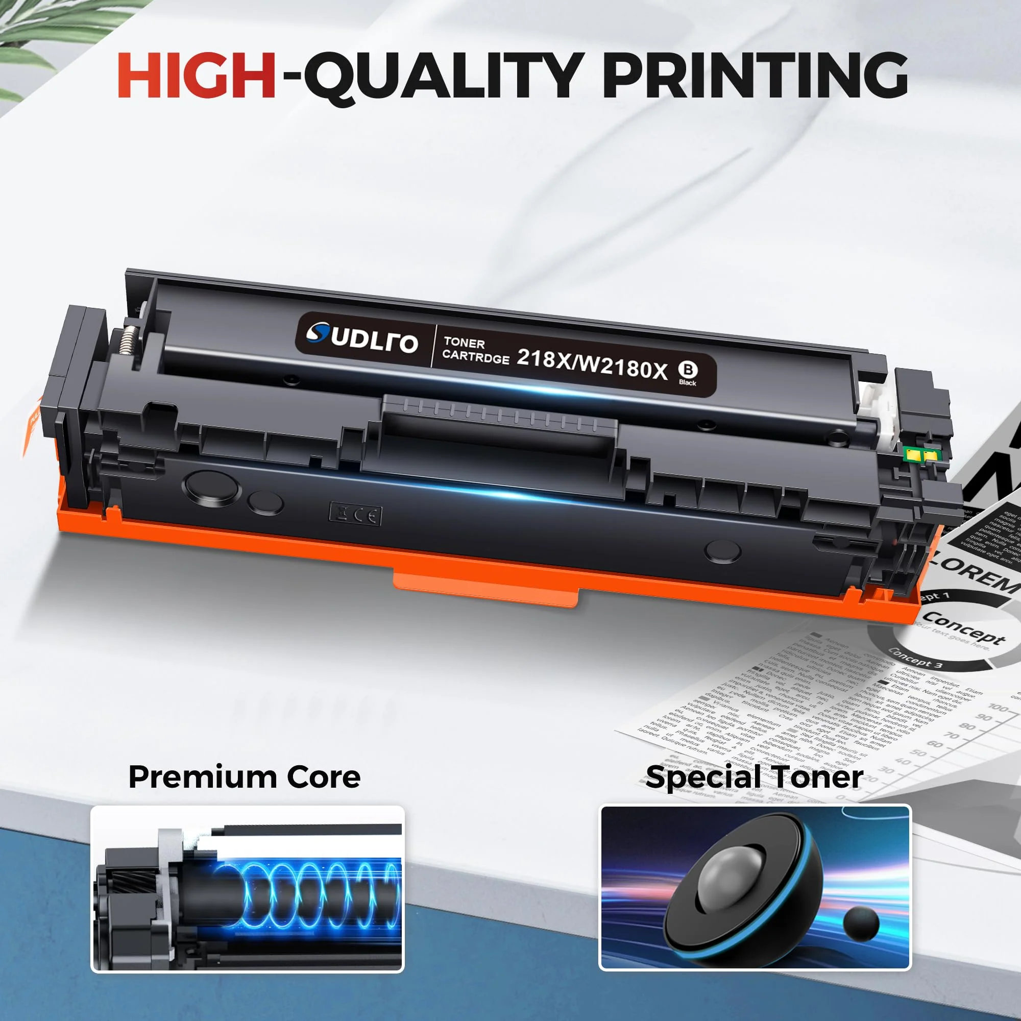 SUDLTO 218X W2180X Black Toner Cartridges with Chip - High Yield 2-Pack for HP Color LaserJet Pro MFP - Canadian Distribution - Ships Free Within Canada on Orders Above CAD $199 - Image 7