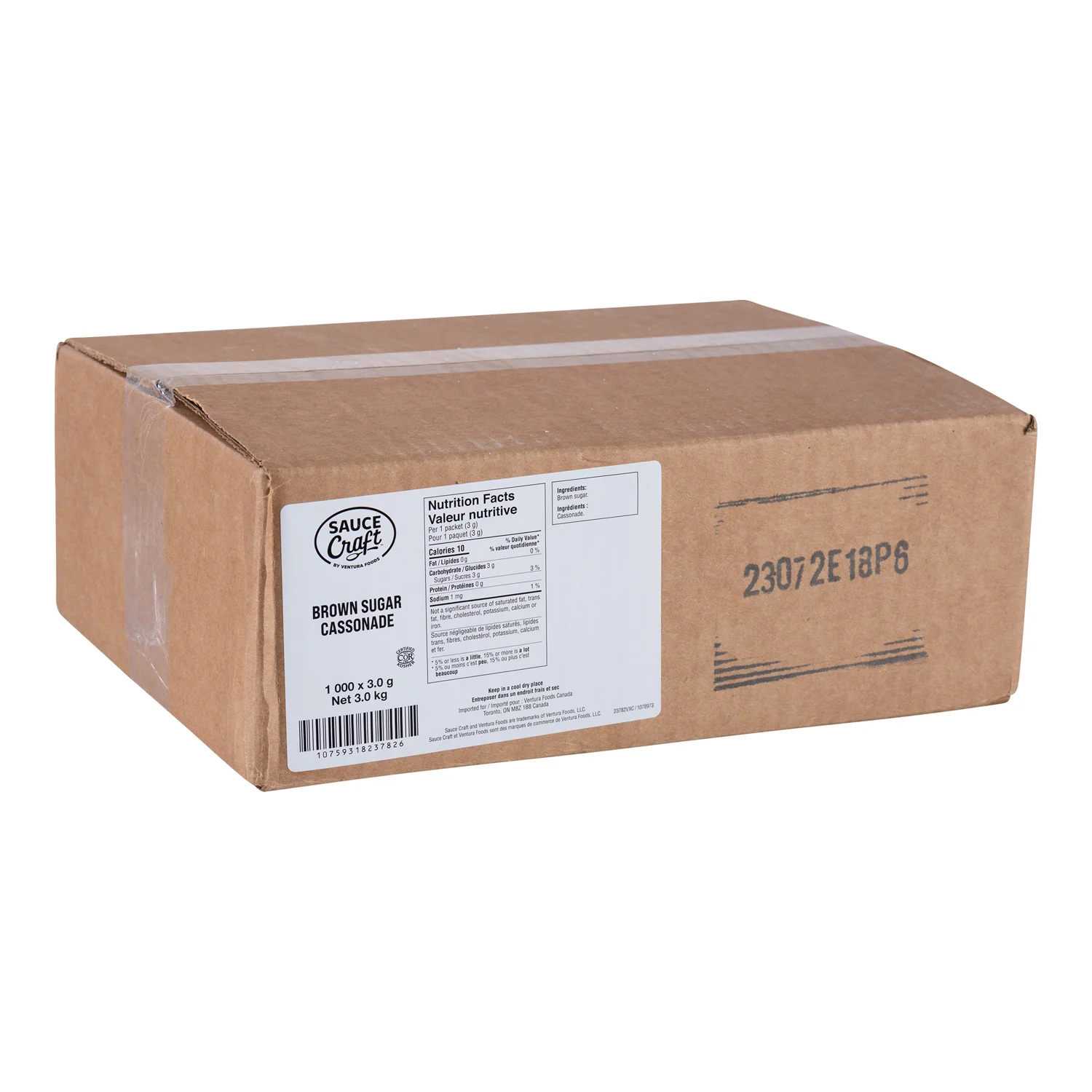 Sugar Brown - 1000 x 3 g - Sauccft - Restaurant and Foodservice Ingredients - Canadian Distribution - Ships Free Within Canada on Orders Above CAD $199 - Image 3