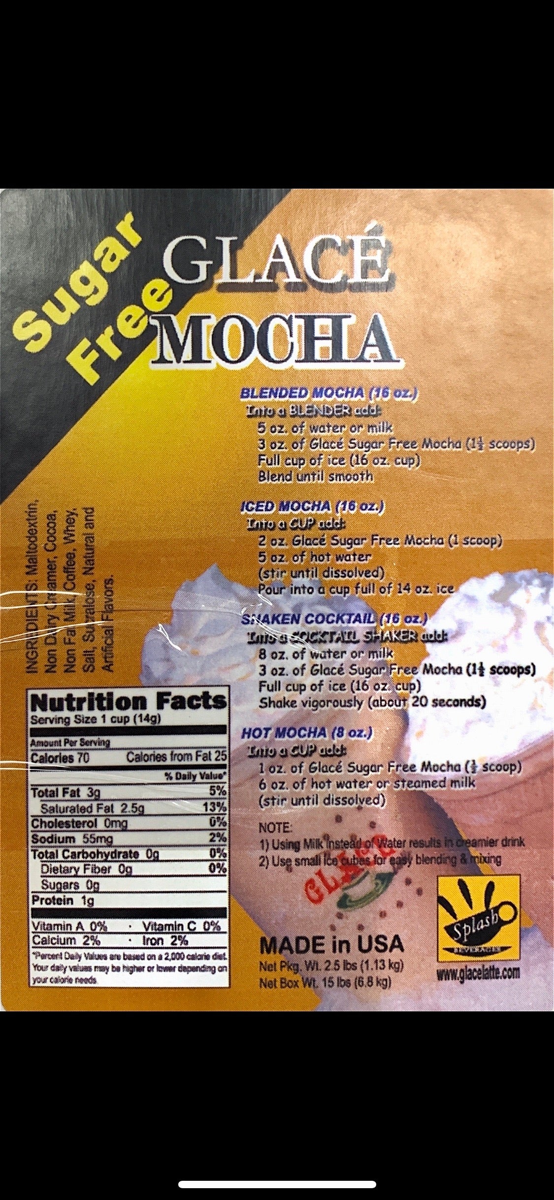 Sugar Free Mocha 4 in 1 Bubble Tea / Latte and Frappe Mix - Ships Free Within Canada on Orders Above CAD $199 - Image 2
