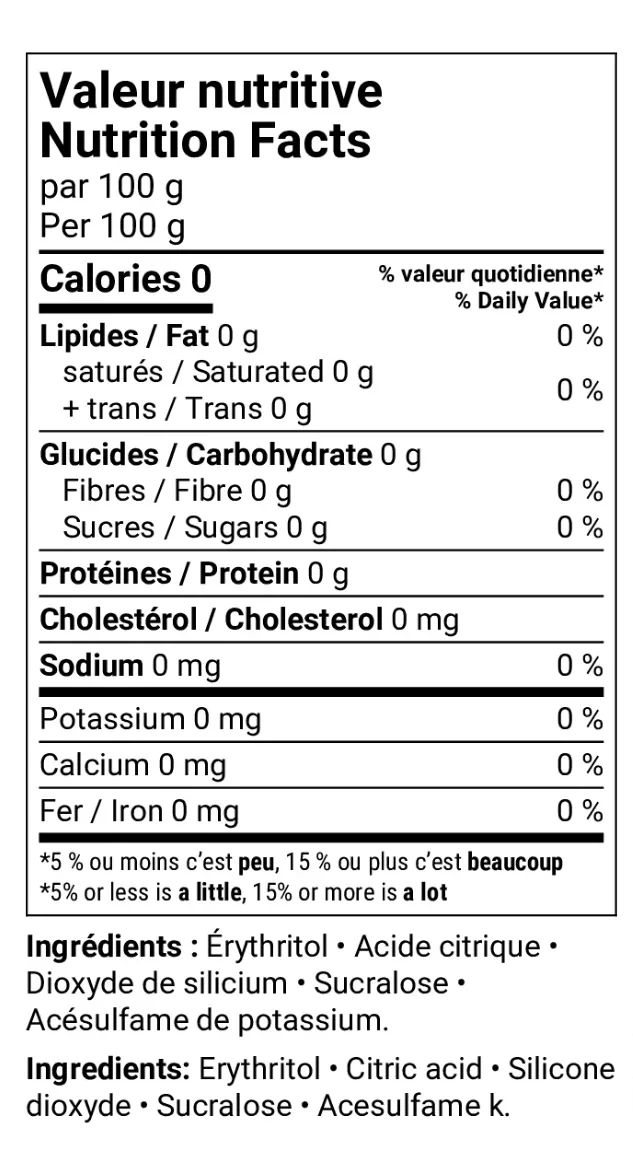 Sugar-Free Neutral Slush Base Mix - Drink and Slush Mix - Zero Calories - Case ( 6 x 180 grams) - Canadian Distribution - Ships Free Within Canada on Orders Above CAD $199 - Image 2