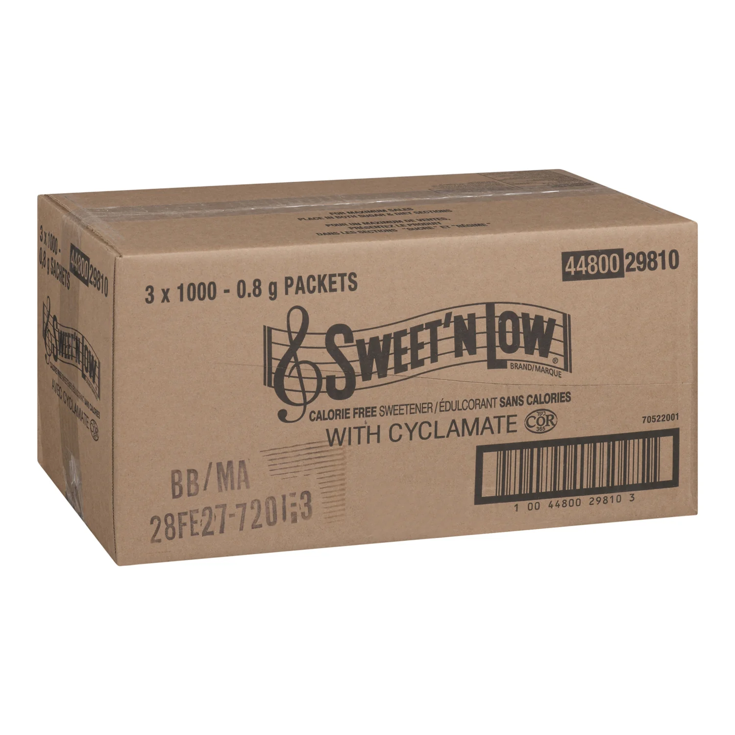 Sugar Substitute Sweet & Low with Cyclamate - 3 x 1000 count - Sweet & Low - Restaurant and Foodservice Ingredients - Canadian Distribution - Ships Free Within Canada on Orders Above CAD $199 - Image 2