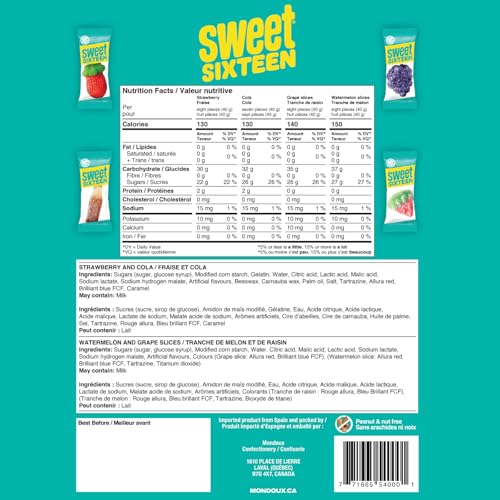 Sweet Sixteen Assorted Gummy Candy Mix - 100 Individually Wrapped Pieces for Celebrations, Events & Everyday Enjoyment - Canadian Distribution - Ships Free Within Canada on Orders Above CAD $199 - Image 6