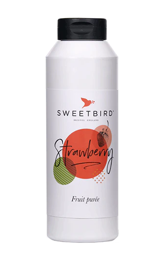Sweetbird Purees - Strawberry - 6 x 1 L Case - Vegan - Canadian Distribution - Ships Free Within Canada on Orders Above CAD $199