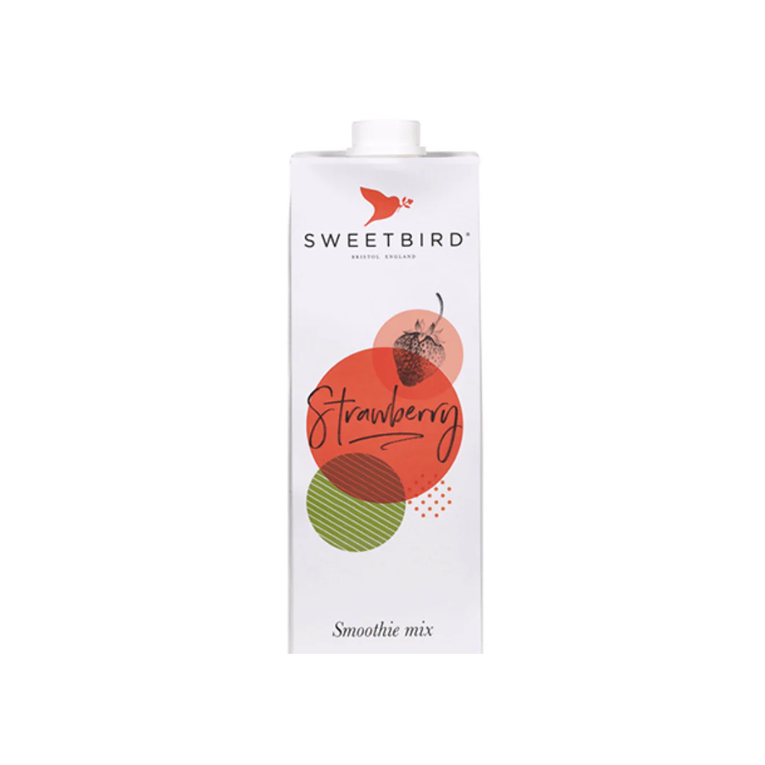 Sweetbird Smoothies - Strawberry - 8 x 1 L Case - Vegan - Canadian Distribution - Ships Free Within Canada on Orders Above CAD $199