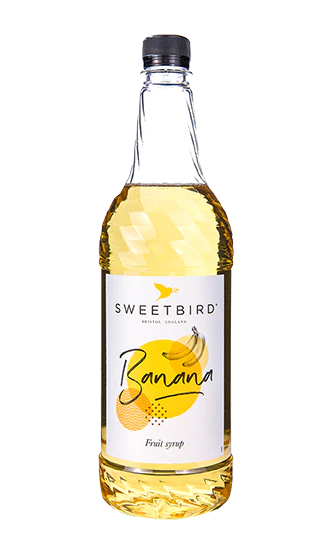 Sweetbird Syrup - Banana - 6 x 1 L Case - Vegan - Canadian Distribution - Ships Free Within Canada on Orders Above CAD $199