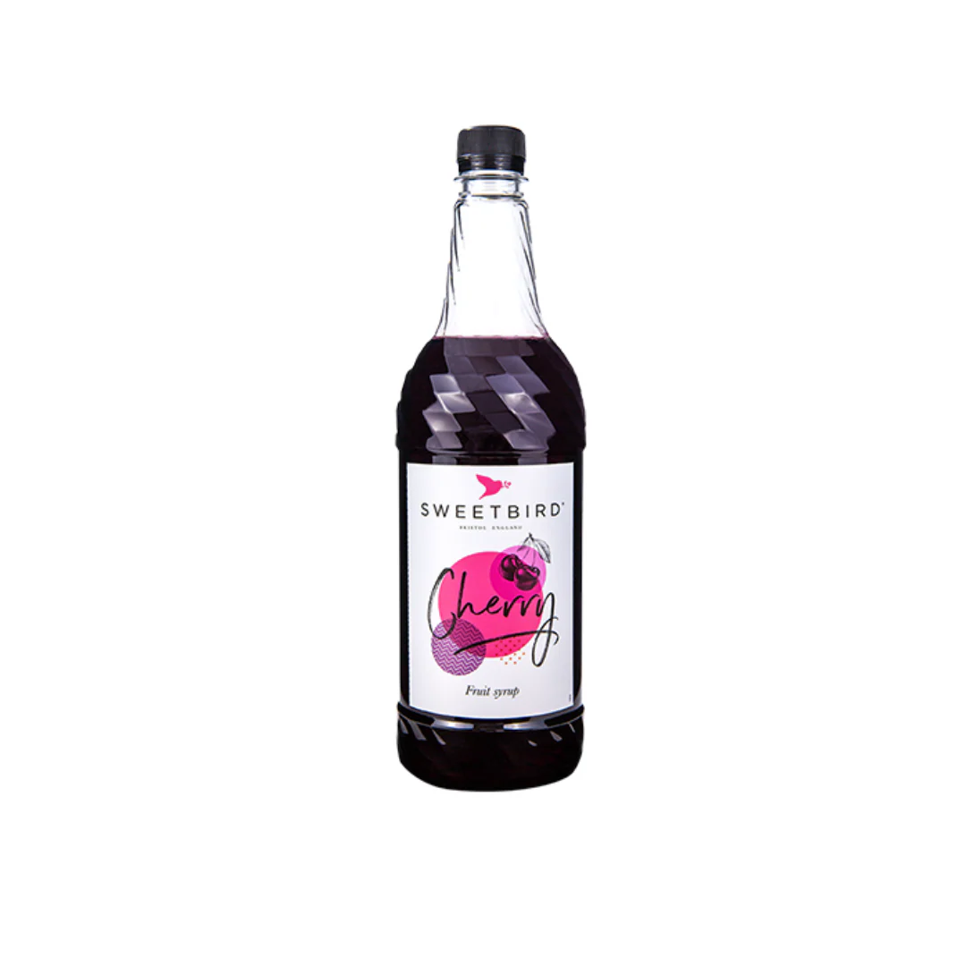 Sweetbird Syrup - Cherry - 6 x 1 L Case - Vegan - Canadian Distribution - Ships Free Within Canada on Orders Above CAD $199