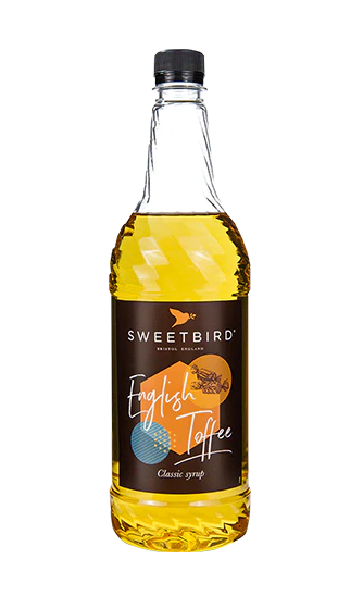 Sweetbird Syrup - English Toffee - 6 x 1 L Case - Vegan - Canadian Distribution - Ships Free Within Canada on Orders Above CAD $199