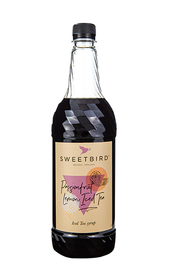Sweetbird Syrup - Passion Lemon Iced Tea - 6 x 1 L Case - Vegan - Canadian Distribution - Ships Free Within Canada on Orders Above CAD $199