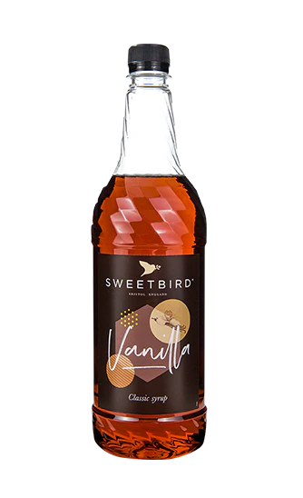 Sweetbird Syrup - Vanilla - 6 x 1 L Case - Vegan - Canadian Distribution - Ships Free Within Canada on Orders Above CAD $199