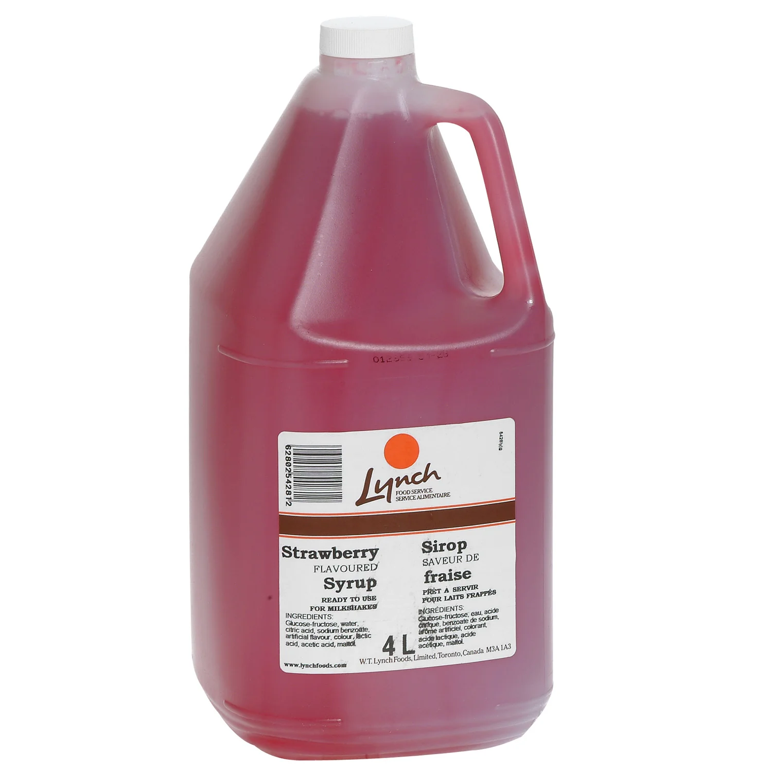 Syrup Strawberry Milkshake - 2 x 4 L - Lynch - Baking Mixes and Ingredients - Canadian Distribution - Ships Free Within Canada on Orders Above CAD $199