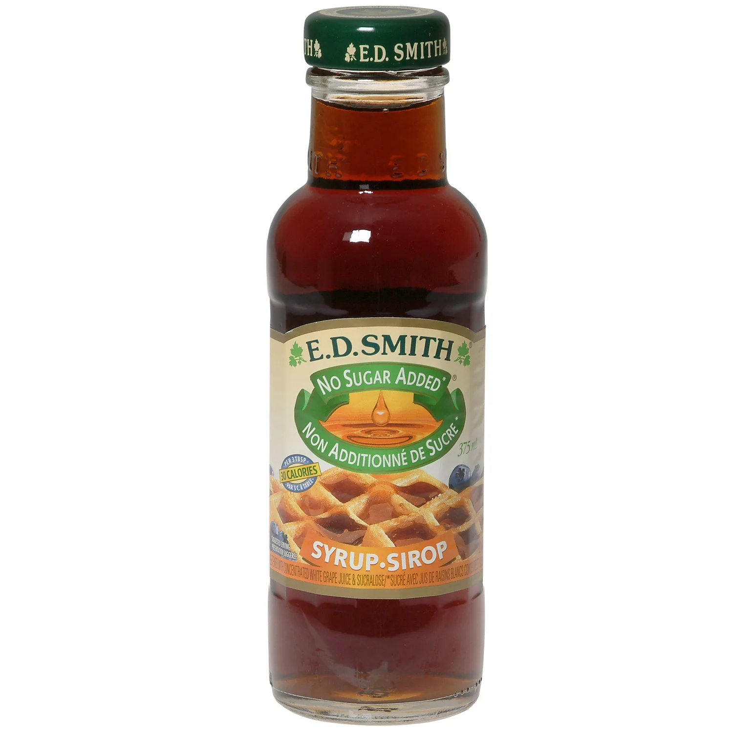 Syrup Table No Sugar Added - 12 x 375 mL - E D Smith & Son - Restaurant and Foodservice Ingredients - Canadian Distribution - Ships Free Within Canada on Orders Above CAD $199