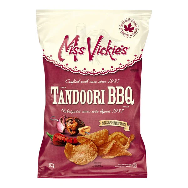 Tandoori BBQ Chips - 4 x 572 g - Miss Vickie's - Canadian Distribution - Ships Free Within Canada on Orders Above CAD $199