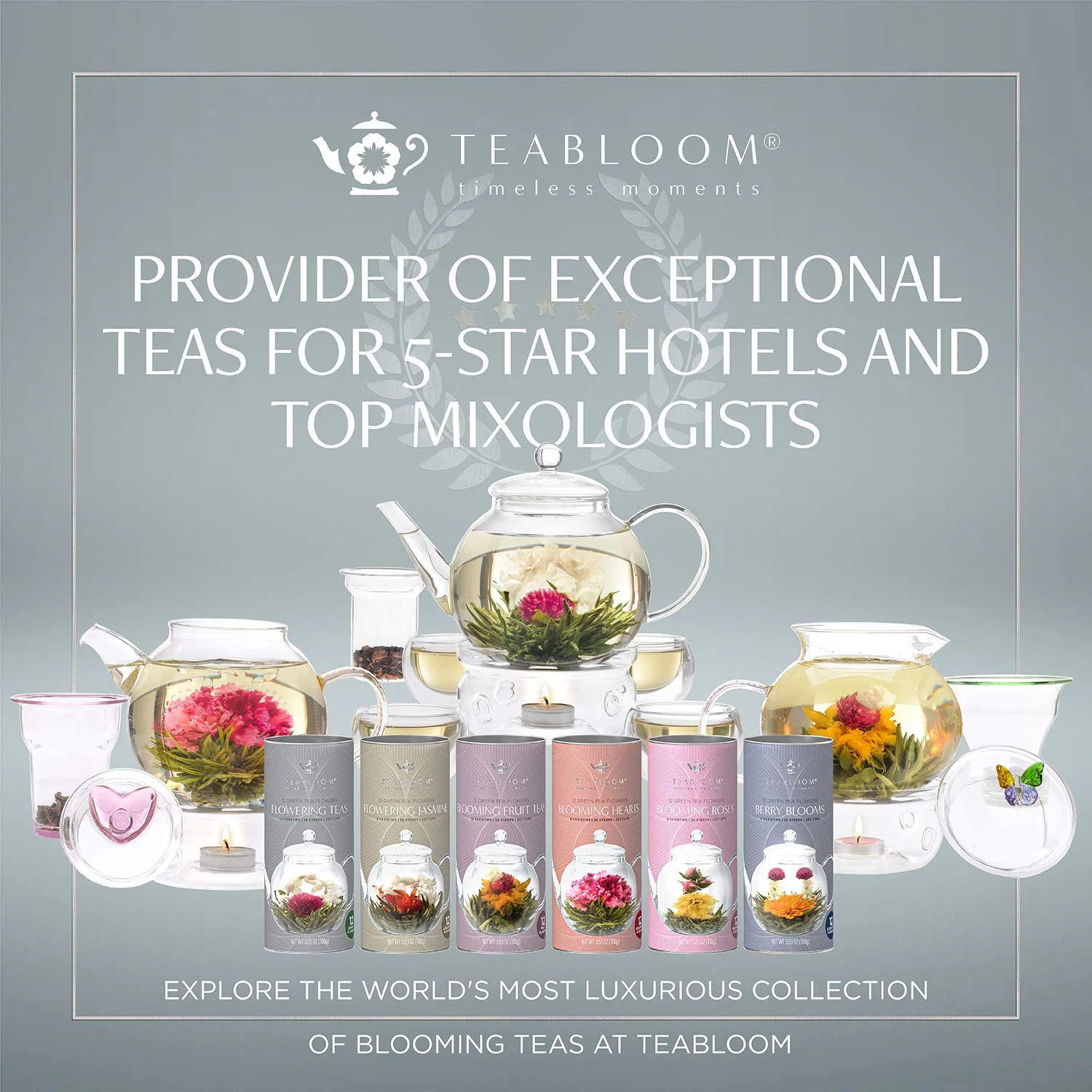 Teabloom – Flowering Tea Gift Set – Blooming Tea Flowers – 12 Flowers (36 Steeps) - Canadian Distribution - Ships Free Within Canada on Orders Above CAD $199 - Image 3