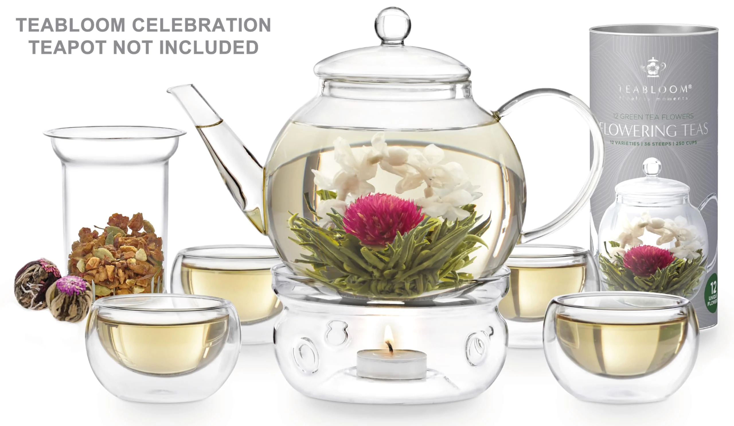 Teabloom – Flowering Tea Gift Set – Blooming Tea Flowers – 12 Flowers (36 Steeps) - Canadian Distribution - Ships Free Within Canada on Orders Above CAD $199 - Image 7