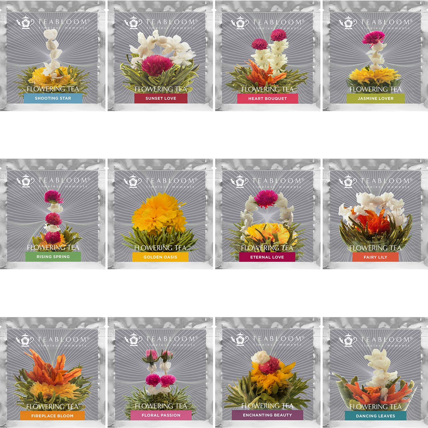 Teabloom – Flowering Tea Gift Set – Blooming Tea Flowers – 12 Flowers (36 Steeps) - Canadian Distribution - Ships Free Within Canada on Orders Above CAD $199 - Image 9