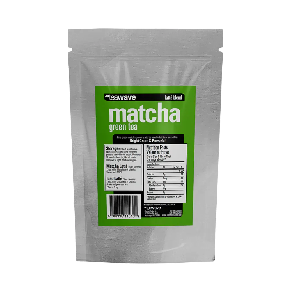 Teawave Matcha Latte Tea Blend - Sweetened - 2 x 1 KG - Canadian Distribution - Ships Free Within Canada on Orders Above CAD $199
