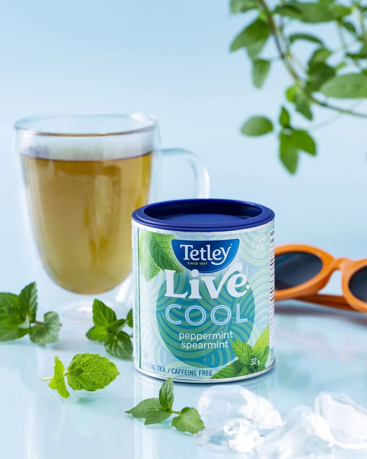 Tetley Live Cool Peppermint & Spearmint Herbal Tea – 6 Pack with 120 Tea Bags, Naturally Caffeine Free - Canadian Distribution - Ships Free Within Canada on Orders Above CAD $199 - Image 3