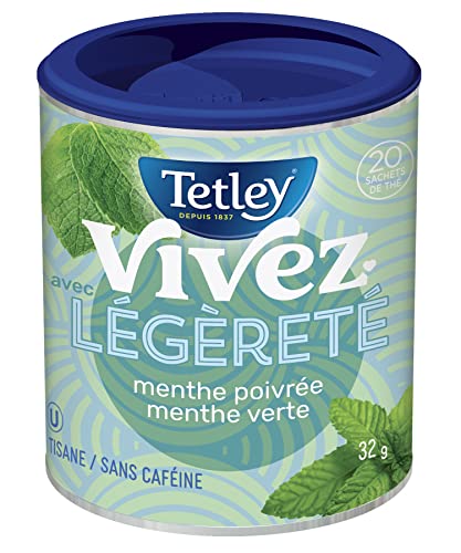 Tetley Live Cool Peppermint & Spearmint Herbal Tea – 6 Pack with 120 Tea Bags, Naturally Caffeine Free - Canadian Distribution - Ships Free Within Canada on Orders Above CAD $199 - Image 4