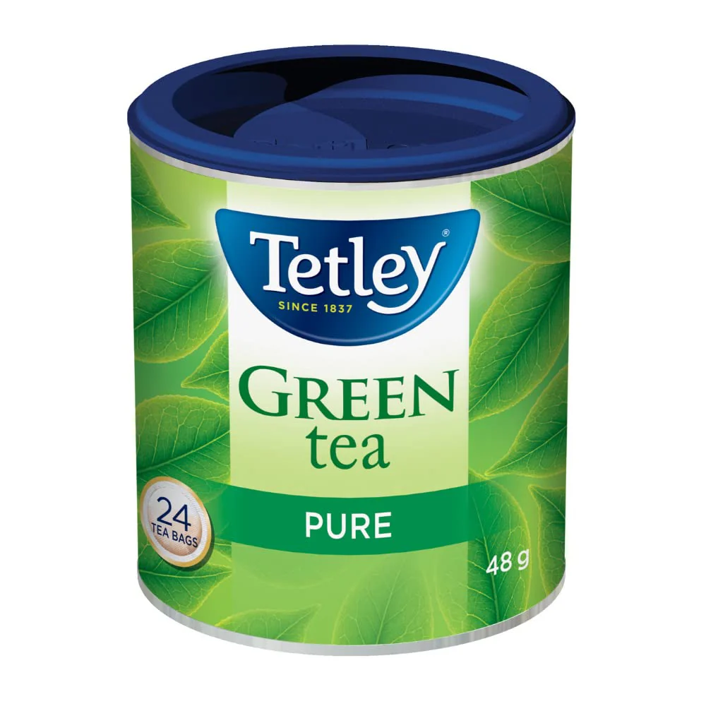 Tetley Pure Green Tea – 24 Tea Bags per Box, 6-Pack Bundle (144 Total Bags) - Canadian Distribution - Ships Free Within Canada on Orders Above CAD $199