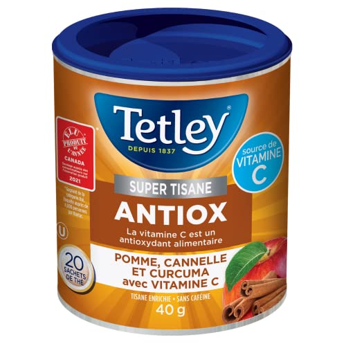 Tetley Super Herbal Antiox Apple Cinnamon & Turmeric Tea – 6 Pack (120 Tea Bags) - Canadian Distribution - Ships Free Within Canada on Orders Above CAD $199 - Image 4