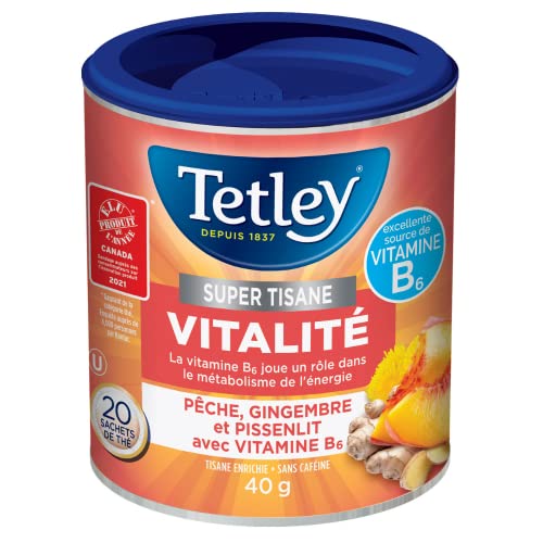 Tetley Super Herbal Boost Peach Ginger & Dandelion Tea – 6 Pack (120 Tea Bags) - Canadian Distribution - Ships Free Within Canada on Orders Above CAD $199 - Image 4