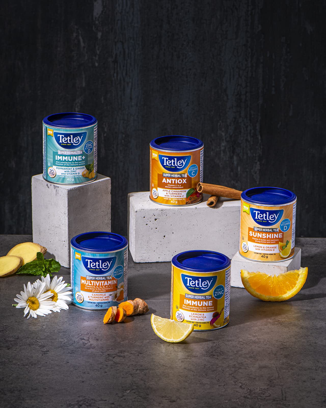 Tetley Super Herbal Tea Lemon & Echinacea - 6 Pack (120 Tea Bags Total) - Canadian Distribution - Ships Free Within Canada on Orders Above CAD $199 - Image 3