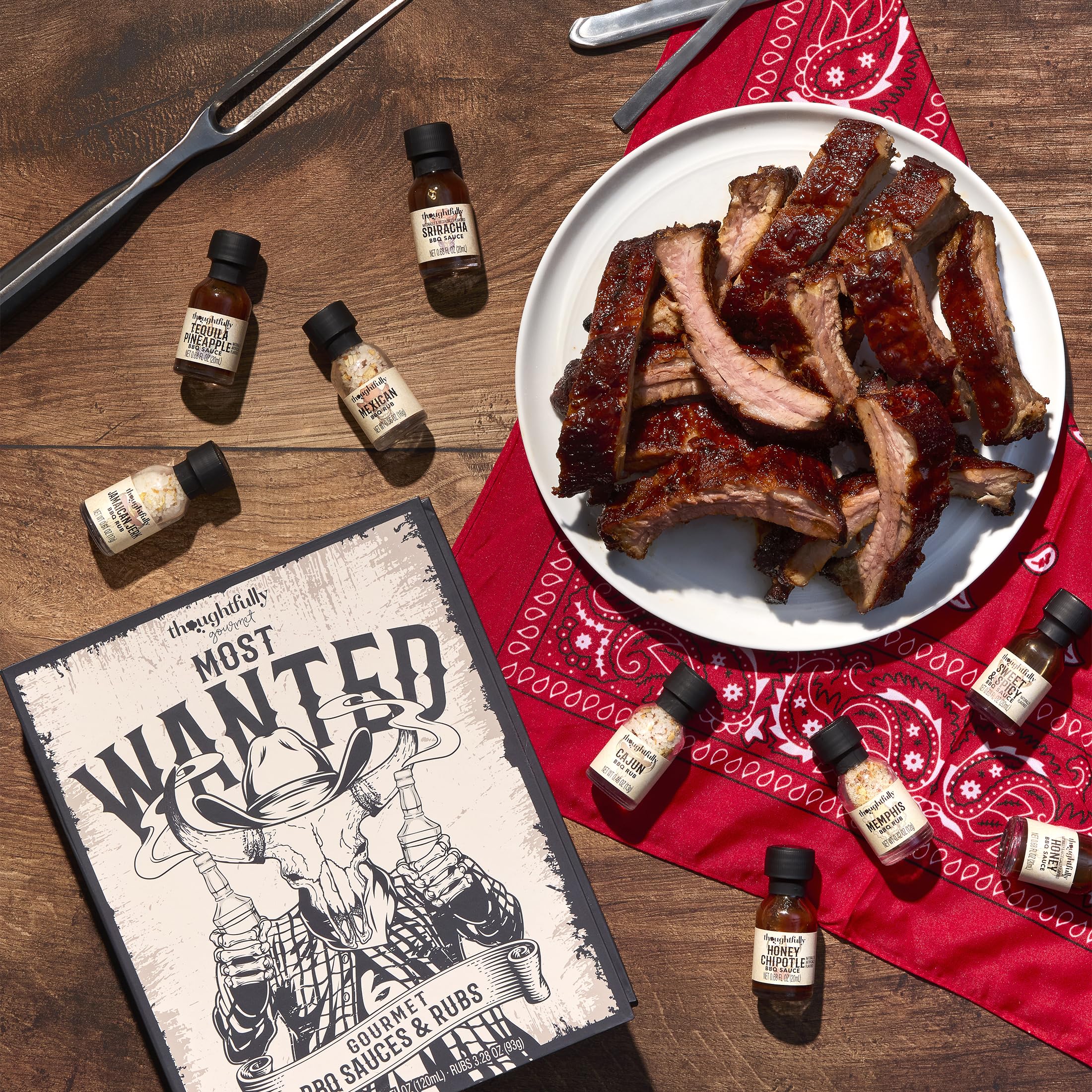 Thoughtfully – BBQ Sauce & Rub Gift Set – Western Theme – Set of 12 - Canadian Distribution - Ships Free Within Canada on Orders Above CAD $199 - Image 4