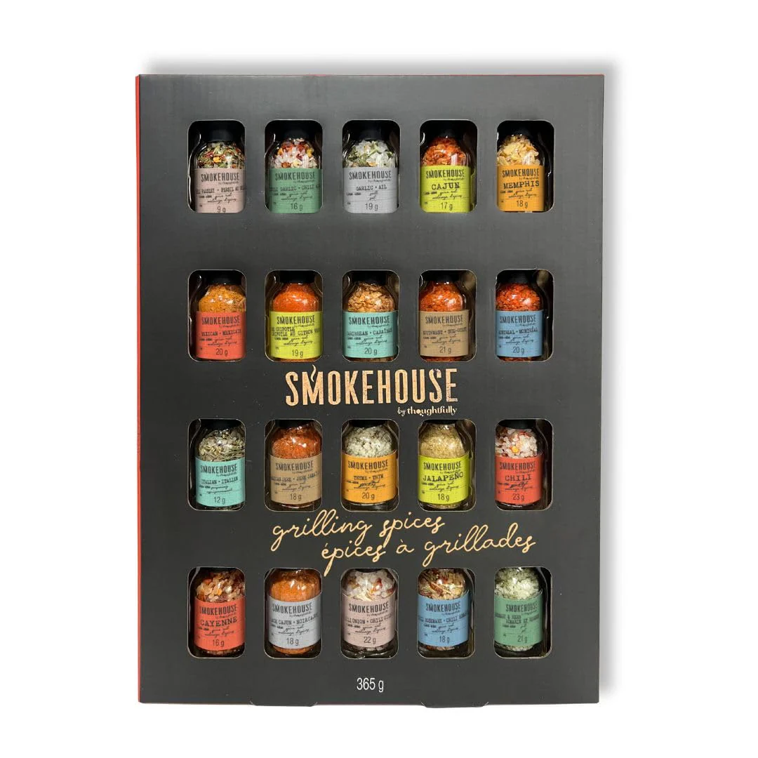 Thoughtfully – Smokehouse Ultimate Grilling Spice Set – 20 Pack - Canadian Distribution - Ships Free Within Canada on Orders Above CAD $199