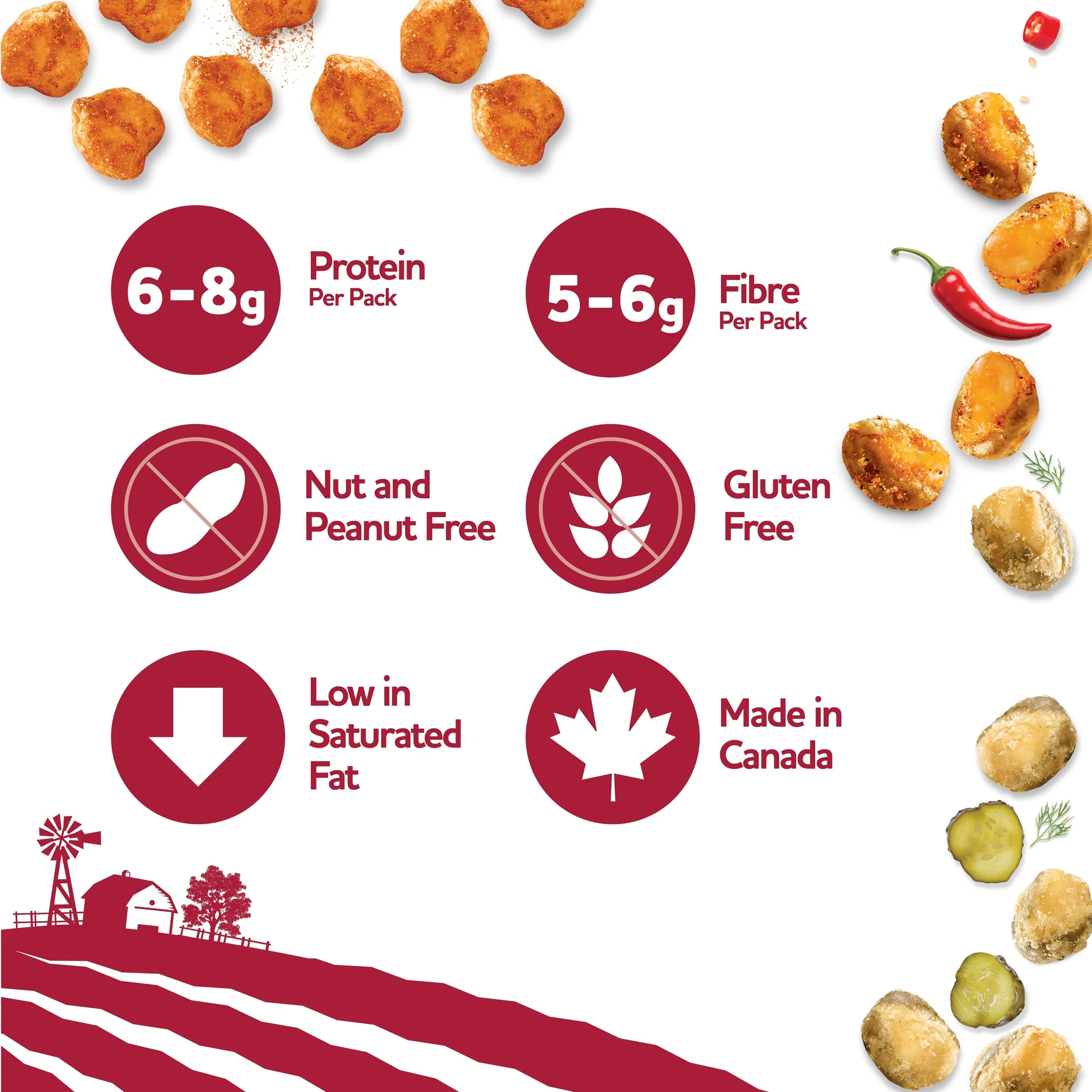 Three Farmers – Healthy Snack Packs – Sweet Chili/Dill Pickle/BBQ – 18 Pack - Canadian Distribution - Ships Free Within Canada on Orders Above CAD $199 - Image 4