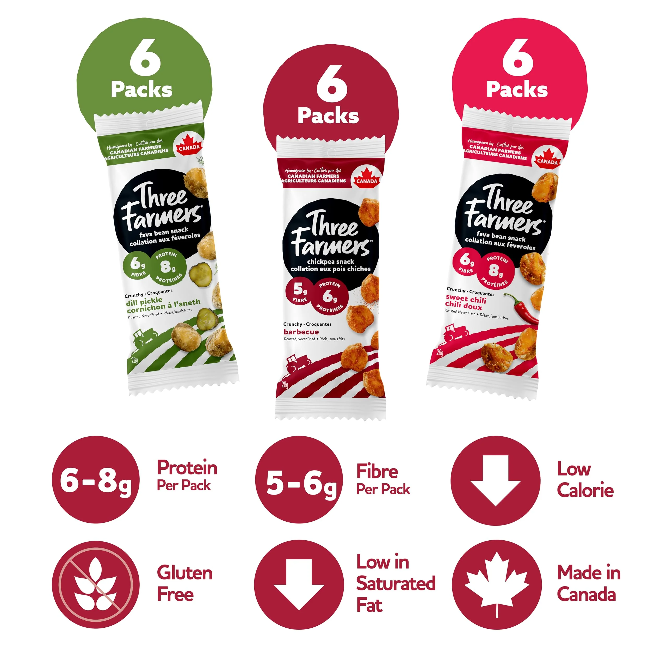 Three Farmers – Healthy Snack Packs – Sweet Chili/Dill Pickle/BBQ – 18 Pack - Canadian Distribution - Ships Free Within Canada on Orders Above CAD $199 - Image 6