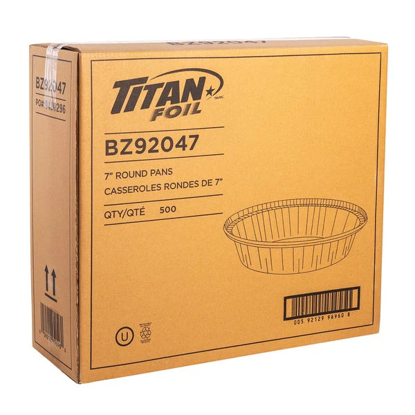 Titan 7-in Round Aluminum Containers - Pack of 500 - Disposables, Restaurant Packaging and Take-Out Supplies - Canadian Distribution - Ships Free Within Canada on Orders Above CAD $199 - Image 2