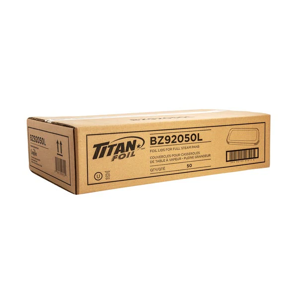 Titan Aluminum Lids for Full Steam Pan - Pack of 50  - Disposables, Restaurant Packaging and Take-Out Supplies - Canadian Distribution - Ships Free Within Canada on Orders Above CAD $199 - Image 2