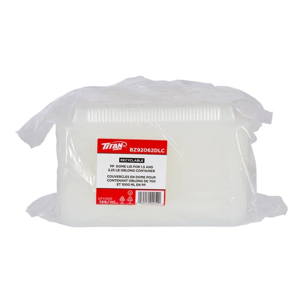 Titan Dome Lids for 3-lb Rectangular Aluminum Containers - Pack of 500  - Disposables, Restaurant Packaging and Take-Out Supplies - Canadian Distribution - Ships Free Within Canada on Orders Above CAD $199 - Image 3