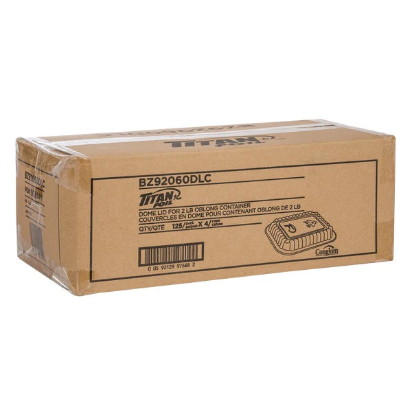 Titan Plastic Dome Lids for 2lb Aluminum Container - Pack of 500  - Disposables, Restaurant Packaging and Take-Out Supplies - Canadian Distribution - Ships Free Within Canada on Orders Above CAD $199 - Image 2